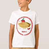 Pi Day Apple Pie Cartoon Character Numbers T-shirt (Voorkant)