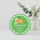 Pi Day Apple Pie Green Wiskunde Holiday Kaart (Staand voorkant)