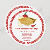 Pi Day Apple Pie Party Red White Wiskunde Holiday Kaart (Voorkant / Achterkant)
