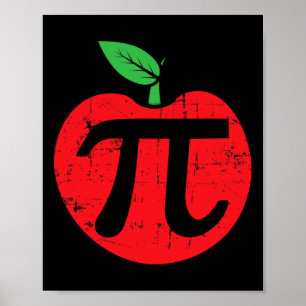 Pi Day Apple Pie Pun 3.14 Schattigee Wiskunde Love Poster