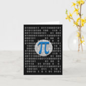 Pi Day ASCII Binaire Code 3.14 Pi Symbool Wiskunde Kaart (Gele Bloem)