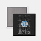 Pi Day ASCII Binaire Code 3.14 Pi Symbool Wiskunde Magneet (Voorkant / Achterkant)
