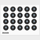 Pi Day ASCII Binaire Code 3.14 Pi Symbool Wiskunde Ronde Sticker (Vel)