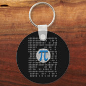 Pi Day ASCII Binaire Code 3.14 Pi Symbool Wiskunde Sleutelhanger (Voorkant)