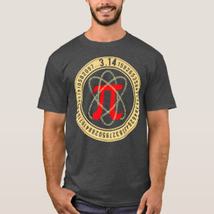 Pi Day Atom Pi Wiskunde Geek Science Lovers Premiu T-shirt