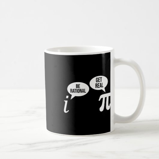 Pi Day Be Rational Get Real Funny Wiskunde Compare Koffiemok (Rechts)