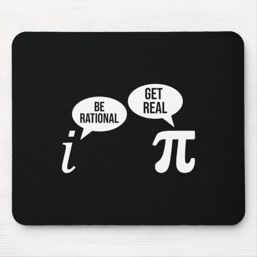 Pi Day Be Rational Get Real Funny Wiskunde Compare Muismat (Voorkant)