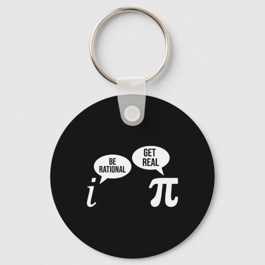 Pi Day Be Rational Get Real Funny Wiskunde Compare Sleutelhanger (Voorkant)