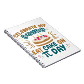 Pi Day Birthday Funny Eat Cake Notitieboek (Rechterzijde)