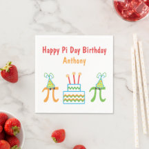 Pi Day Birthday Specialized Paper Napkins
