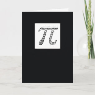 Pi Day Black, Happy Kaart