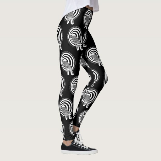 Pi Day Black Hole Typografie Leggings (Rechts)