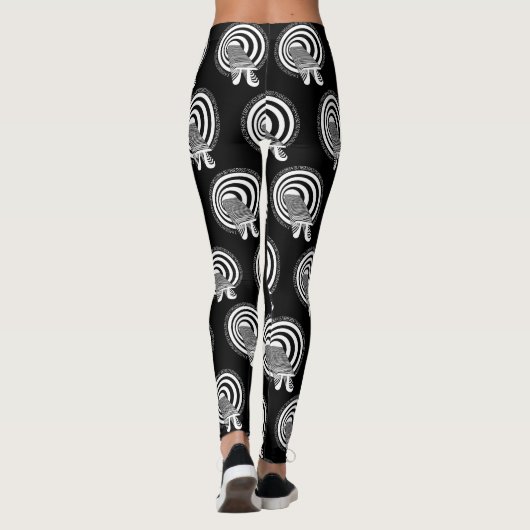 Pi Day Black Hole Typografie Leggings (Achterkant)