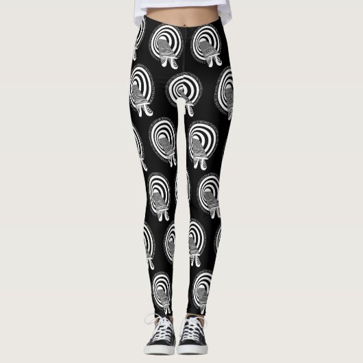 Pi Day Black Hole Typografie Leggings (Voorkant)