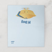 Pi Day Blueberry Pie Party Blauwe Wiskunde Vakanti Plaatskaartje (Buitenkant ongevouwen)