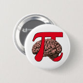 Pi Day Brain Ronde Button 5,7 Cm (Voorkant /achterkant)