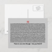 Pi Day Briefkaart (Voorkant / Achterkant)