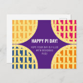 Pi Day Briefkaart "Happy Pi Day" Delicious Pi Paar (Voorkant / Achterkant)
