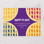 Pi Day Briefkaart "Happy Pi Day" Delicious Pi Paar (Voorkant)