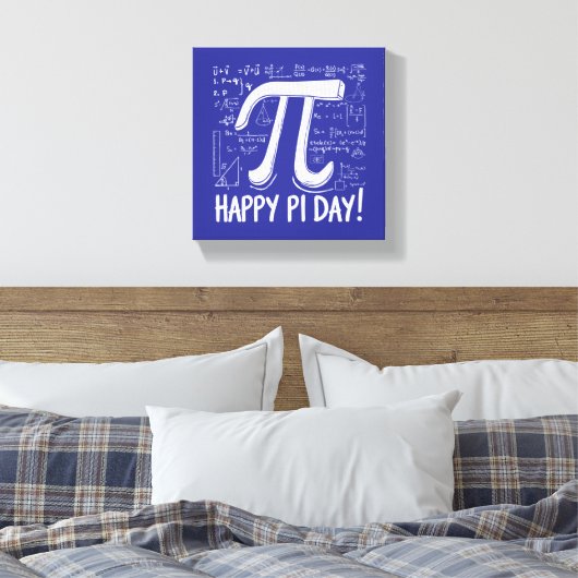 Pi Day Canvas – Stijlvolle Wiskunde Art voor Pi Da (Insitu (Slaapkamer))