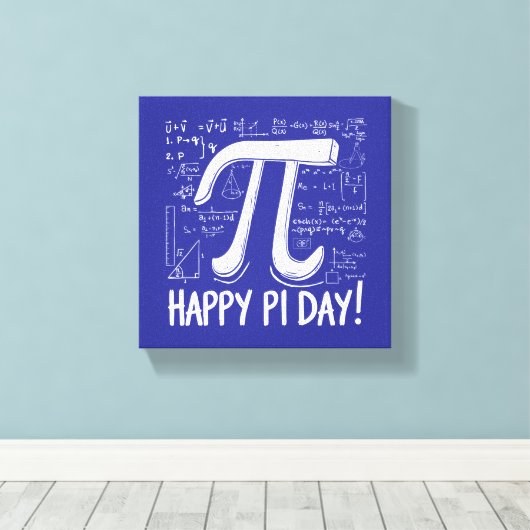 Pi Day Canvas – Stijlvolle Wiskunde Art voor Pi Da (Insitu (Houten vloer))