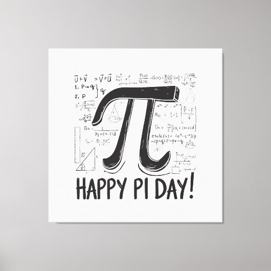 Pi Day Canvas – Stijlvolle Wiskunde Art voor Pi Da (Voorkant)