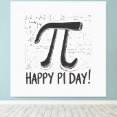 Pi Day Canvas – Stijlvolle Wiskunde Art voor Pi Da (Insitu (Houten vloer))