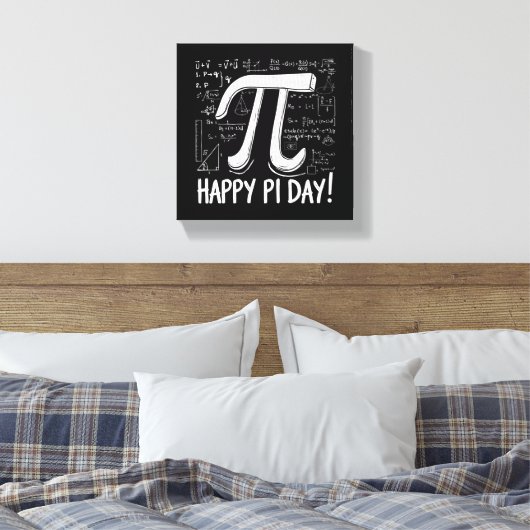 Pi Day Canvas – Stijlvolle Wiskunde Art voor Pi Da (Insitu (Slaapkamer))