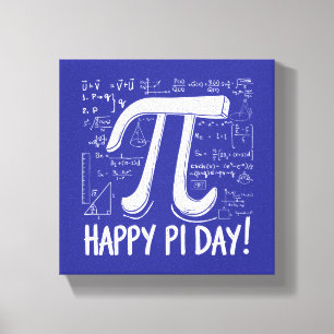 Pi Day Canvas – Stijlvolle Wiskunde Art voor Pi Da Afdruk