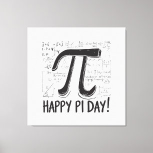 Pi Day Canvas – Stijlvolle Wiskunde Art voor Pi Da Afdruk