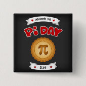 Pi Day Chalkboard, 14 maart, Vierkante Button 5,1 Cm (Voorkant)