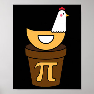 Pi Day Chicken Pot Pie 3.14 Wiskunde Wetenschap Fu Poster