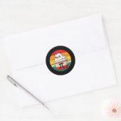 Pi Day Chicken Pot Pie Funny Wiskunde Teacher Nerd Ronde Sticker (Envelop)
