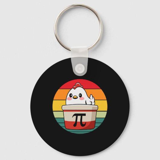 Pi Day Chicken Pot Pie Funny Wiskunde Teacher Nerd Sleutelhanger (Voorkant)