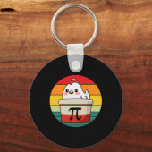 Pi Day Chicken Pot Pie Funny Wiskunde Teacher Nerd Sleutelhanger (Voorkant)