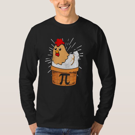 Pi Day Chicken Pot Pie Wiskunde leraar student T-shirt (Voorkant)