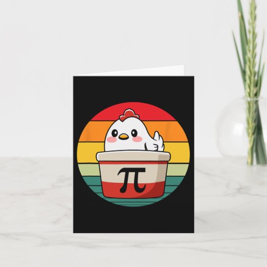 Pi Day Chicken Pot Pie Wiskunde Science Teacher Fu Kaart (Voorkant)