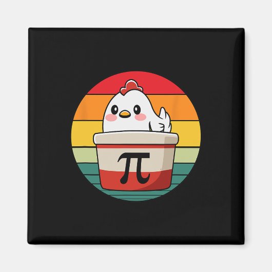 Pi Day Chicken Pot Pie Wiskunde Science Teacher Fu Magneet (Voorkant)