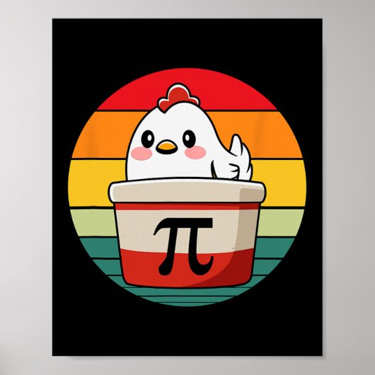 Pi Day Chicken Pot Pie Wiskunde Science Teacher Fu Poster (Voorkant)