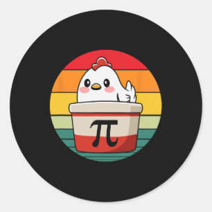 Pi Day Chicken Pot Pie Wiskunde Science Teacher Fu Ronde Sticker