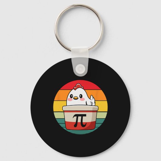 Pi Day Chicken Pot Pie Wiskunde Science Teacher Fu Sleutelhanger (Voorkant)