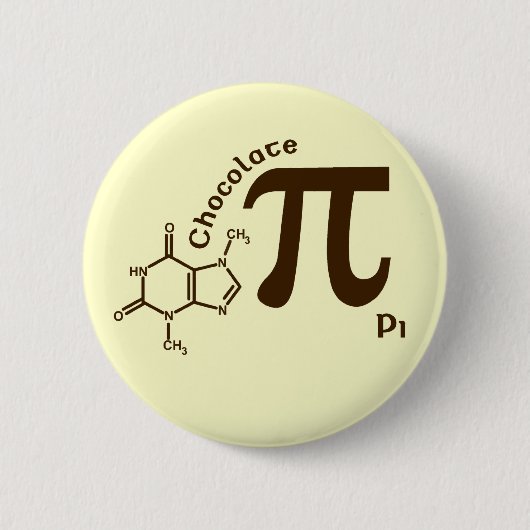 Pi Day Chocolate Pi-Button Ronde Button 5,7 Cm (Voorkant)