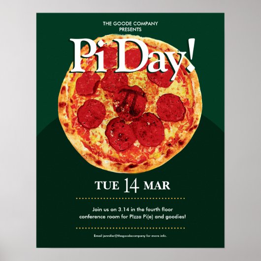 Pi Day Company Event | Poster Pizza Party (Voorkant)