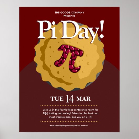 Pi Day Company Event | Poster van de Partij van de (Voorkant)