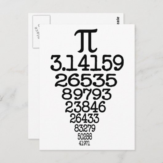 Pi Day compleye 3.14 Briefkaart (Voorkant / Achterkant)