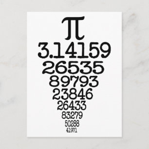 Pi Day compleye 3.14 Briefkaart