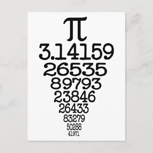 Pi Day compleye 3.14 Briefkaart (Voorkant)
