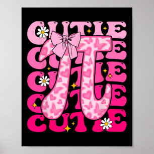 Pi Day Coquette Bow Vrouwen Kinder Peuter Wiskunde Poster