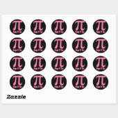 Pi Day Coral Floral Ronde Sticker (Vel)