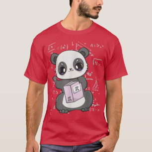 Pi Day Cute Panda Beer 3 T-shirt